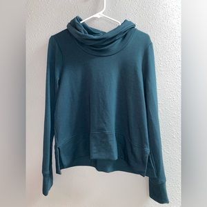 Yogalicious Women’s Long Sleeve High Neck Pullover Teal